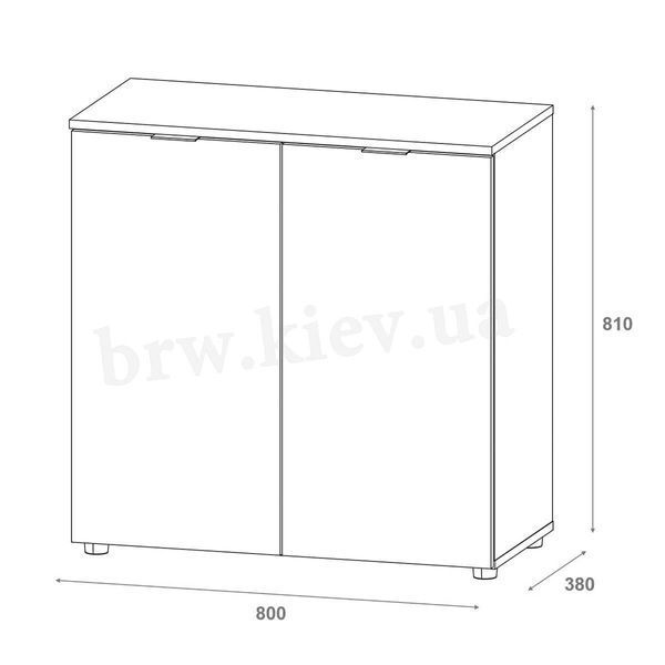 Комод Рон 3 Doros (Дорос) 2 двері 80х38х81 см білий 41516001 фото меблі
