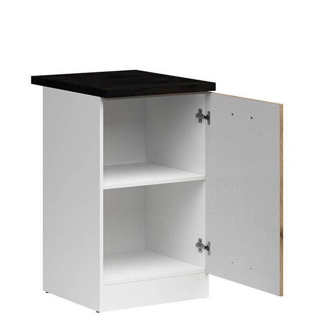Тумба кухонна D1D/50/82P ZBL JUNONA LINE BRW білий / дуб делано світлий K24-D1D/50/82_P_ZBL-BI/DDJ/LMC фото меблі