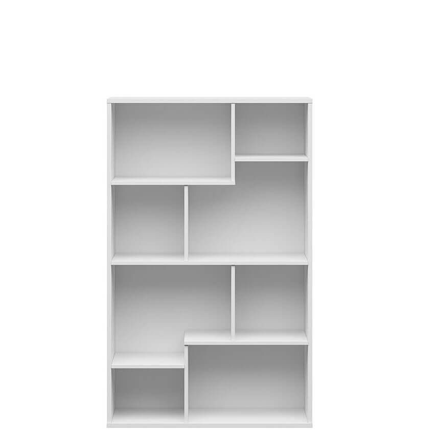 Стеллаж REG/140/90 TETRIX BRW белый глянец S442-REG/140/90-BIP фото мебель