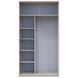 На фото вигляд спереду наповнення шафи-купе Сіті Лайт Doros (Дорос) 2 ДСП 120х60х225 см кашемір