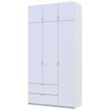 Шкаф с антресолью распашной для одежды Лукас Doros (Дорос) 3 ДСП 120х50х240 см 80737796 фото мебеkm DOROS