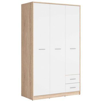 Шафа SZF3D2S NEPO PLUS BRW дуб сонома / білий S435-SZF3D2S-DSO/BI фото меблі
