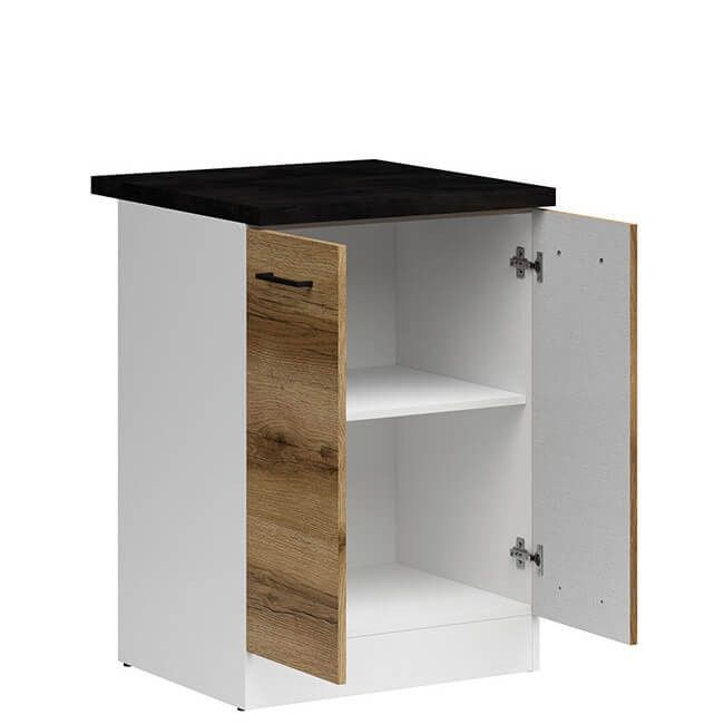Тумба кухонная D2D/60/82 ZBL JUNONA LINE BRW белый / дуб делано светлый K24-D2D/60/82_ZBL-BI/DDJ/LMC фото мебель