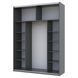 Шкаф-купе G-Кайзер Doros (Дорос) 1 ДСП / 1 Стекло 180х60х240 42005090 фото 2