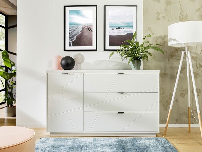 Комод KOM1D3S FORN BRW білий глянець S471-KOM1D3S-BIP фото меблі