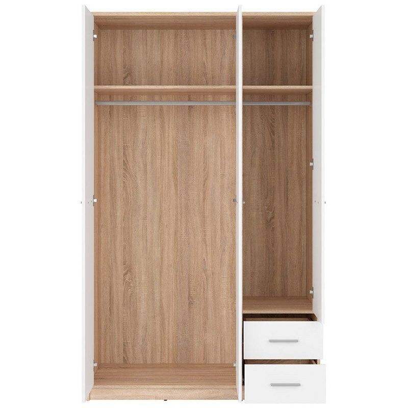 Шафа SZF3D2S NEPO PLUS BRW дуб сонома / білий S435-SZF3D2S-DSO/BI фото меблі