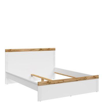 Кровать LOZ/160 (каркас) HOLTEN BRW белый / дуб вотан S440-LOZ/160-BI/DWO фото мебель