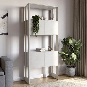 Стелаж полиці з фасадами LION Нобу Модуль-5 бетон Style 18206 фото меблі