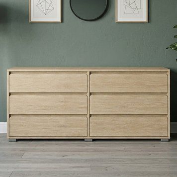 Комод на 6 шухляд LION АРТ-3 160х43х80 см дуб сонома 51694 фото меблі