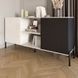 Комод відкритий на чорних металевих ніжках LION Грей 154x38x76,5 см бетон Style / асфальт 30502 фото меблі