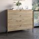 Комод із 4 шухлядами LION Wood на чорних металевих ніжках 100х90х45 см дуб аппалачі 17904 фото меблі