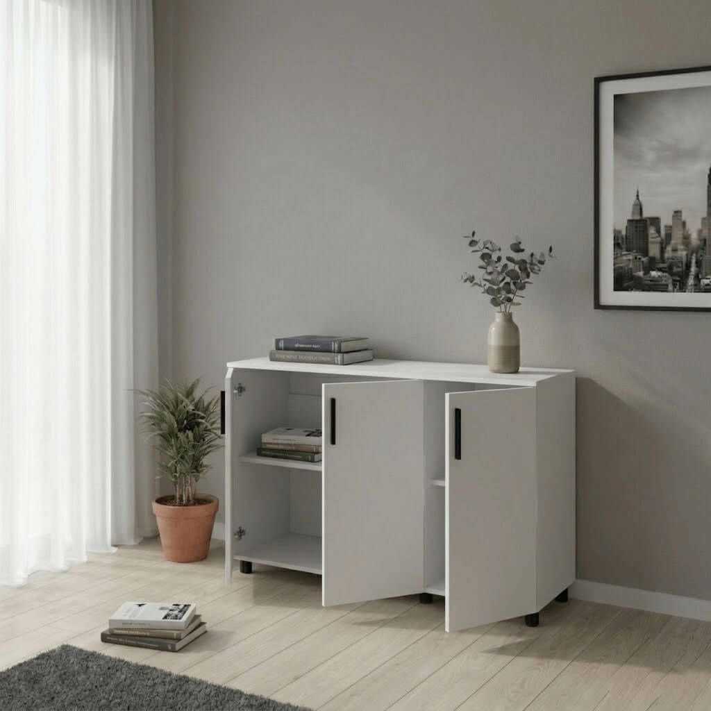 Тумба Торн Doros (Дорос) 3 ДСП 135х51,6х80 см білий 41510169 фото меблі