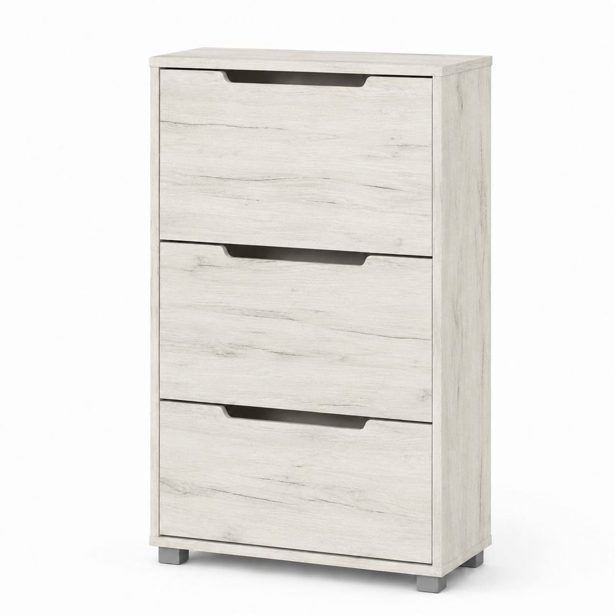 Тумба для взуття з шухлядами LION ТО-2 70,4x28,2x123,4 см дуб крафт білий 51620 фото меблі