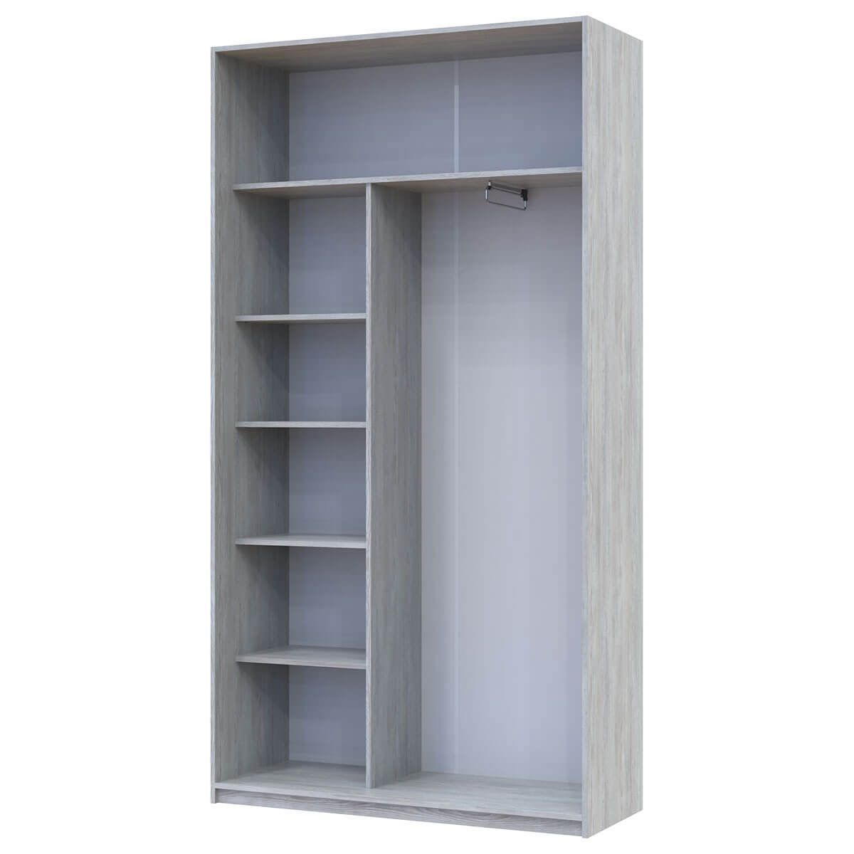 На фото наповнення шафи-купе Сіті Лайт Doros (Дорос) 2 Дзеркала 120х45х225 см сосна натті