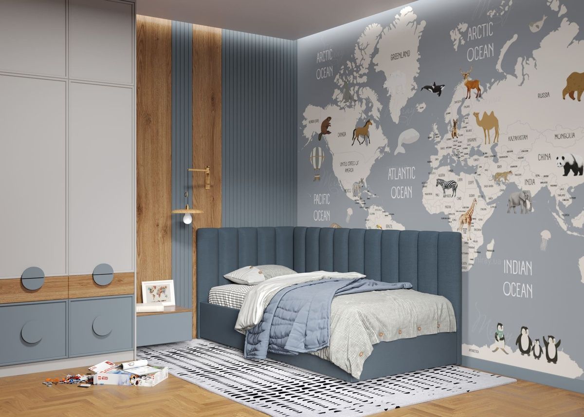 Ліжко дитяче кутове Preston / Престон Sofyno 90х190 з підйомним механізмом  ML34820 фото меблі