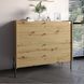 Комод із 4 шухлядами LION Wood на чорних металевих ніжках 100х90х45 см дуб артизан 17905 фото меблі