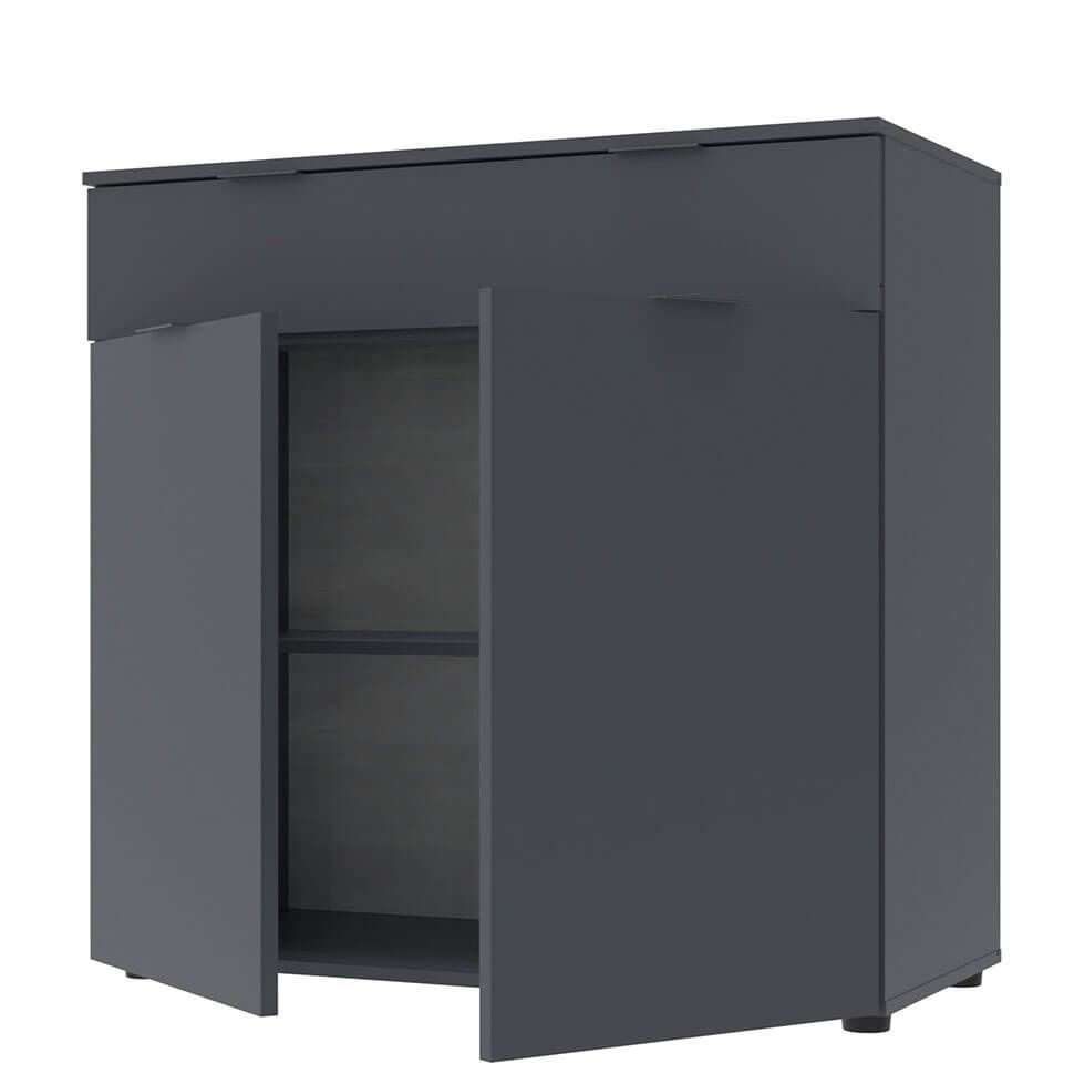 Комод Рон 2 Doros (Дорос) 2 двері 1 шухляда 80х38х100 см графіт 41516004 фото меблі