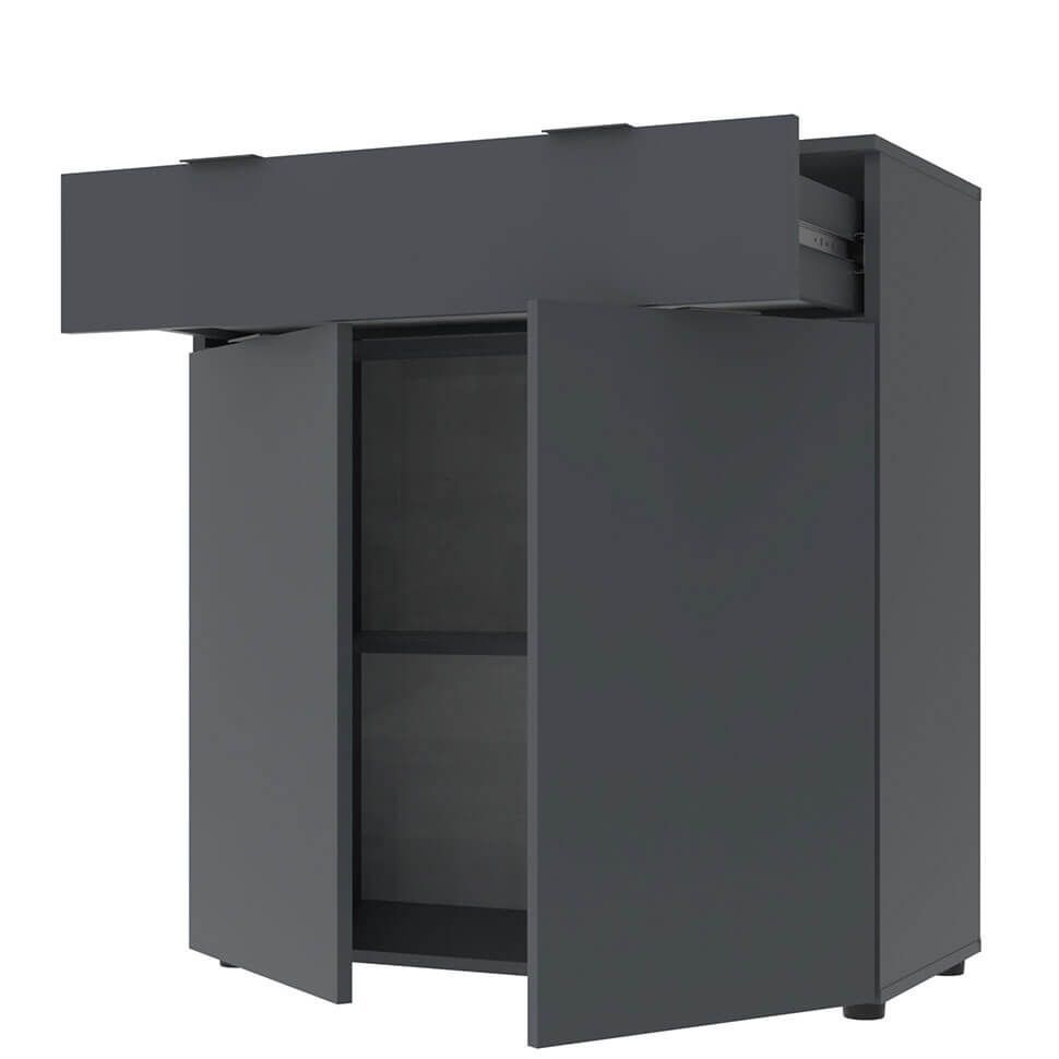 Комод Рон 2 Doros (Дорос) 2 двері 1 шухляда 80х38х100 см графіт 41516004 фото меблі