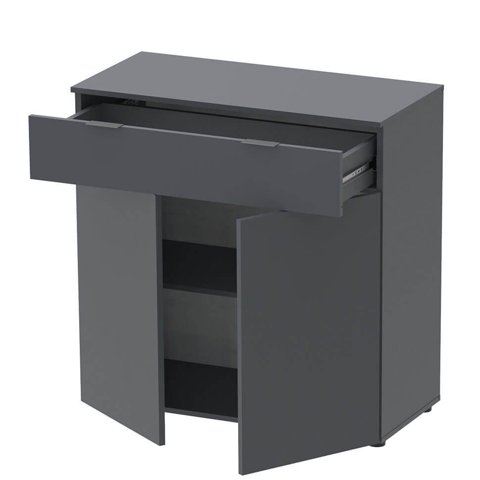 Комод Рон 2 Doros (Дорос) 2 двері 1 шухляда 80х38х100 см графіт 41516004 фото меблі