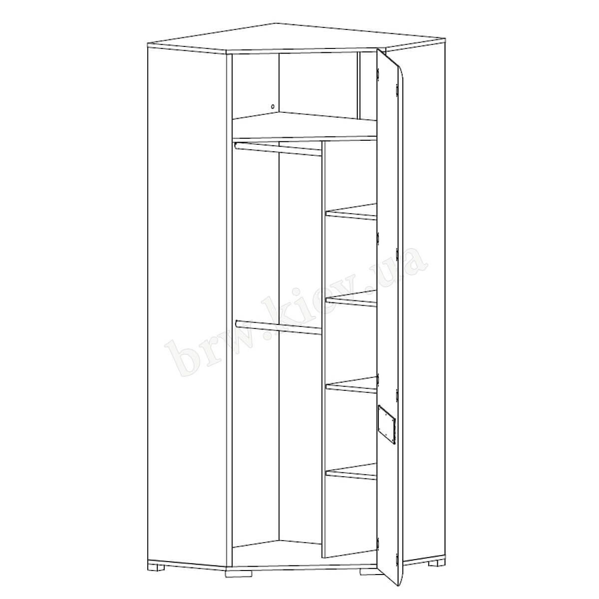 На фото наповнення кутової шафи SZFN1D/21/10 Амелія ВМК (Ацтека БРВ)