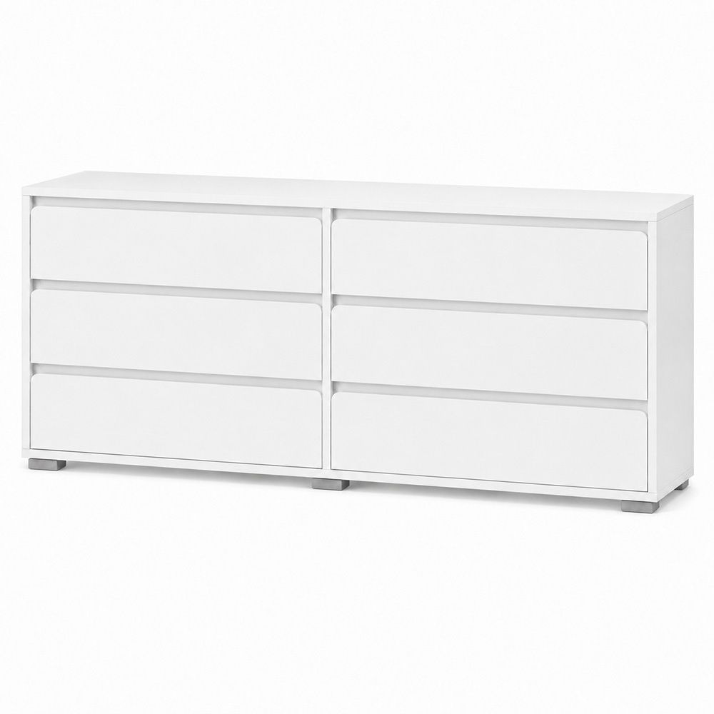 Комод на 6 ящиков LION АРТ-3 160х43х80 см нимфея альба (белый) 51690 фото мебель