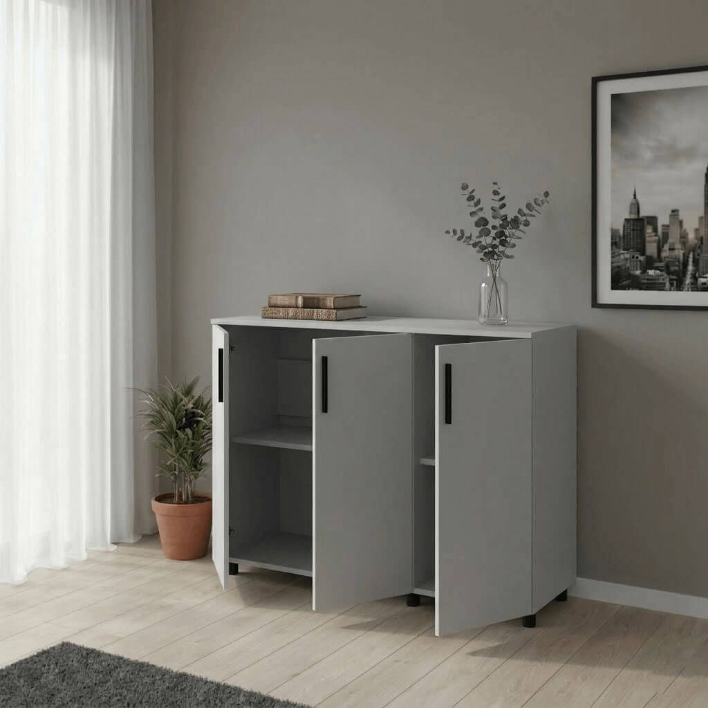 Тумба Торн Doros (Дорос) 3 ДСП 135х51,6х80 см сірий 41510171 фото меблі