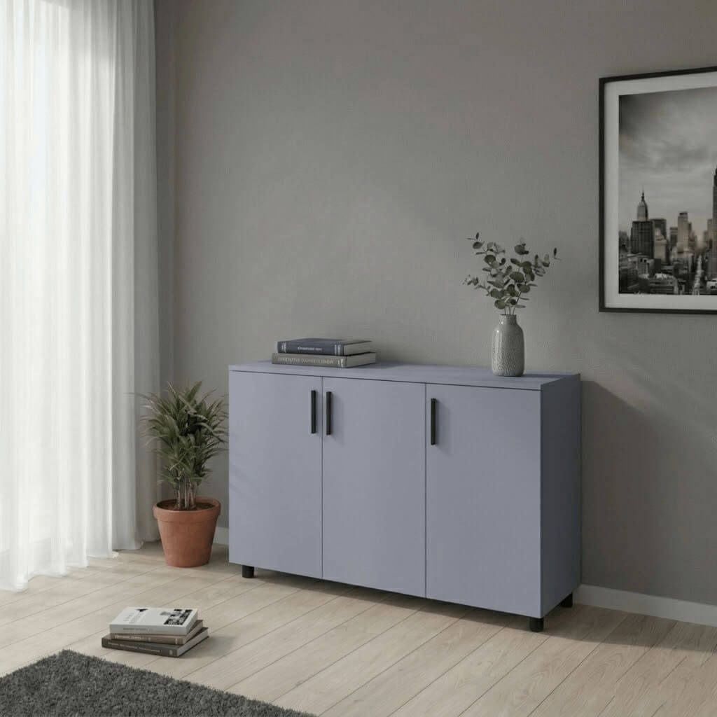 Тумба Торн Doros (Дорос) 3 ДСП 135х51,6х80 см сірий 41510171 фото меблі