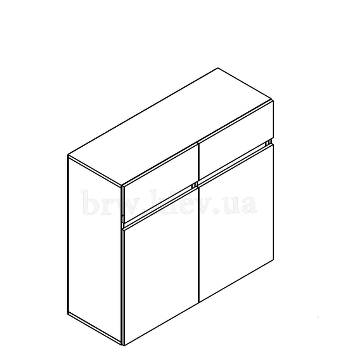 На фото схема комода Лондон Гербор KOM2D2S