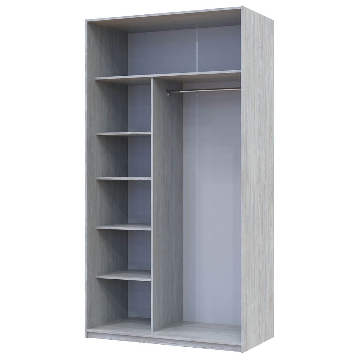 На фото наповнення шафи-купе Сіті Лайт Doros (Дорос) 2 Дзеркала 120х60х225 см сосна натті