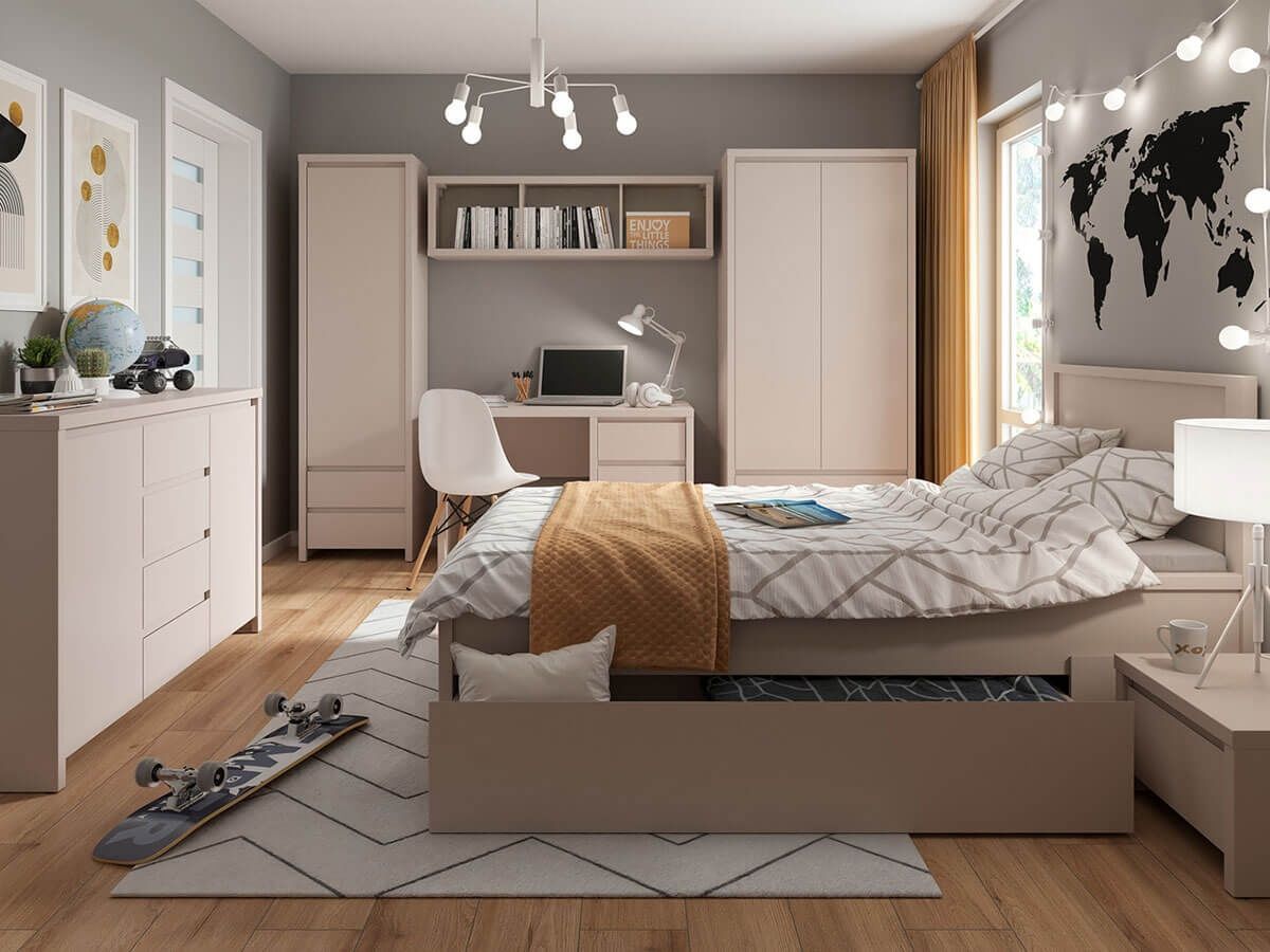 Шухляда ліжка SZU/120 KASPIAN BRW кашемір S128-SZU/120-UKA фото меблі