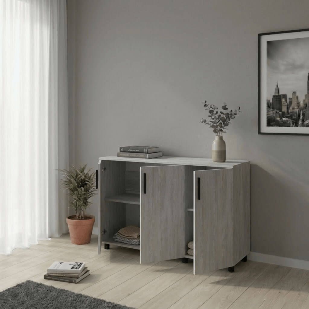 Тумба Торн Doros (Дорос) 3 ДСП 135х51,6х80 см сосна натти 41510167 фото мебель