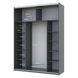 Шафа-купе G-Кайзер Doros (Дорос) 1 ДСП / 1 Дзеркало 180х60х240 42005013 фото 3