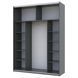 Шафа-купе G-Кайзер Doros (Дорос) 1 ДСП / 1 Дзеркало 180х60х240 42005013 фото 2