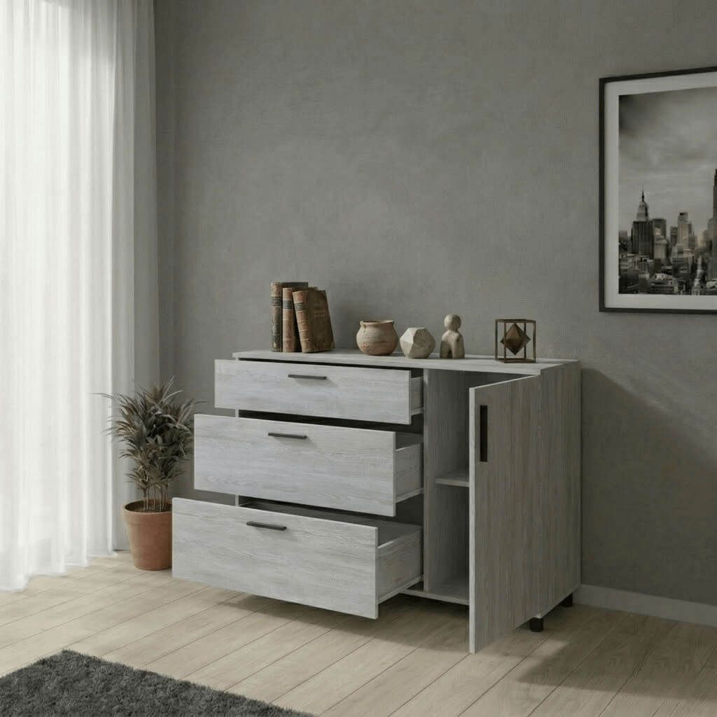 Комод Торн Doros (Дорос) 3Ш/1Д 135х51,6х80 см сосна натті 41510179 фото меблі
