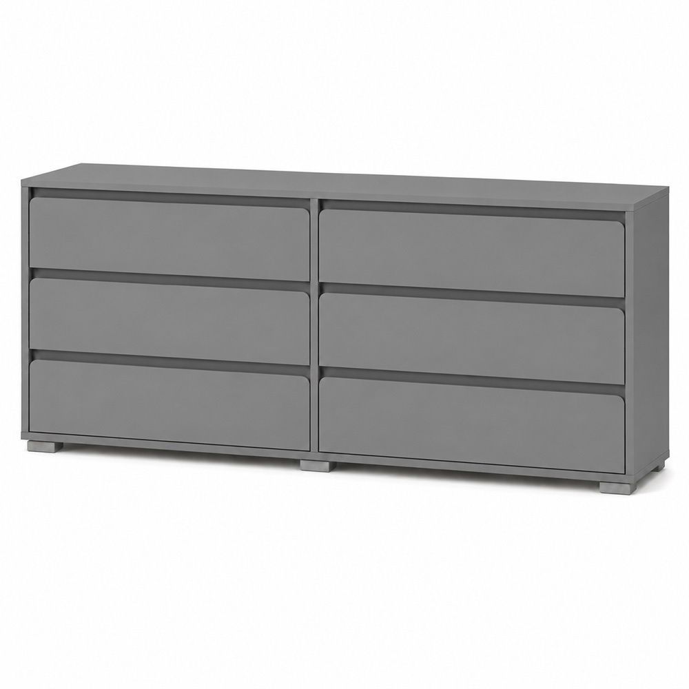 Комод на 6 ящиков LION АРТ-3 160х43х80 см сіра мишка 51688 фото мебель