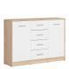 Комод KOM2D4S NEPO PLUS BRW дуб сонома / білий S435-KOM2D4S-DSO/BI фото меблі