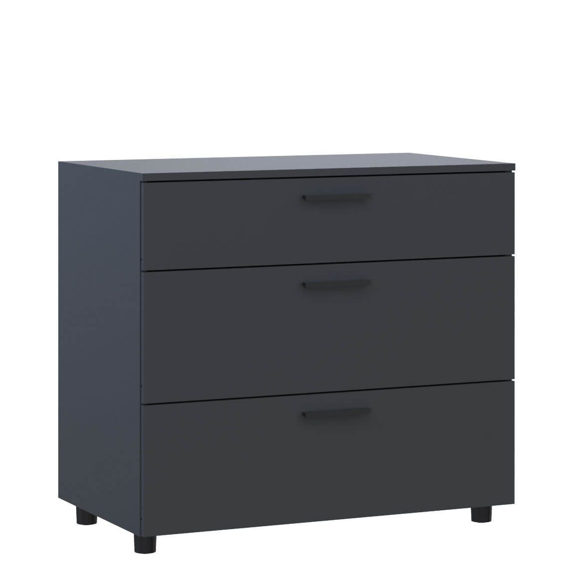 Комод Торн Doros (Дорос) 3Ш 90х51,6х80 см антрацит 41510161 фото мебель