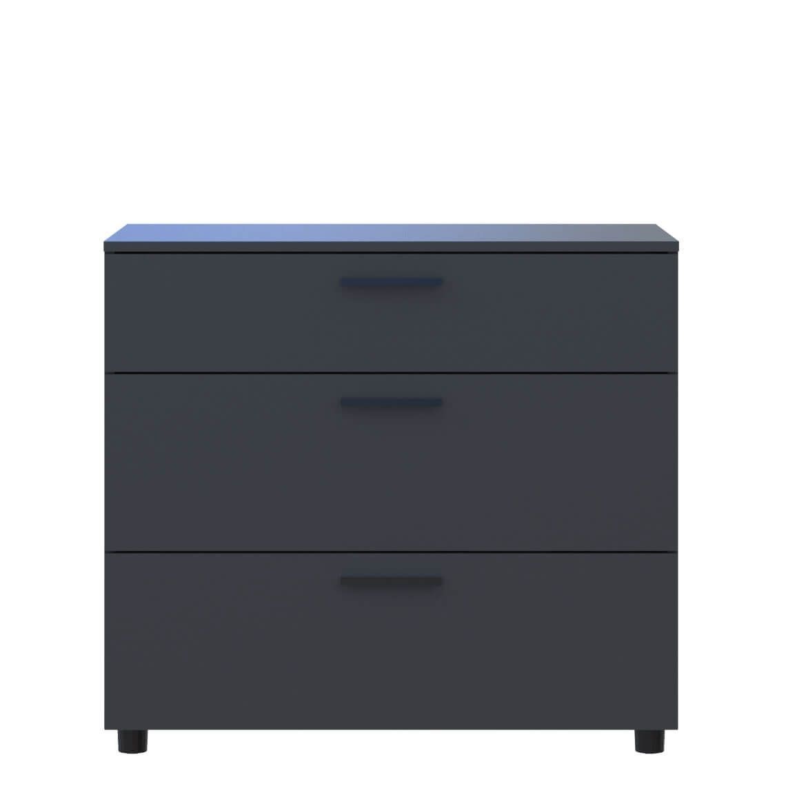 Комод Торн Doros (Дорос) 3Ш 90х51,6х80 см антрацит 41510161 фото мебель