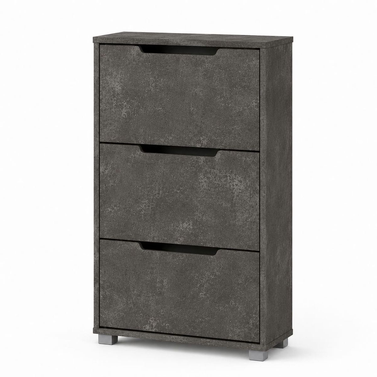Тумба для взуття з шухлядами LION ТО-2 70,4x28,2x123,4 см бетон темний 51747 фото меблі