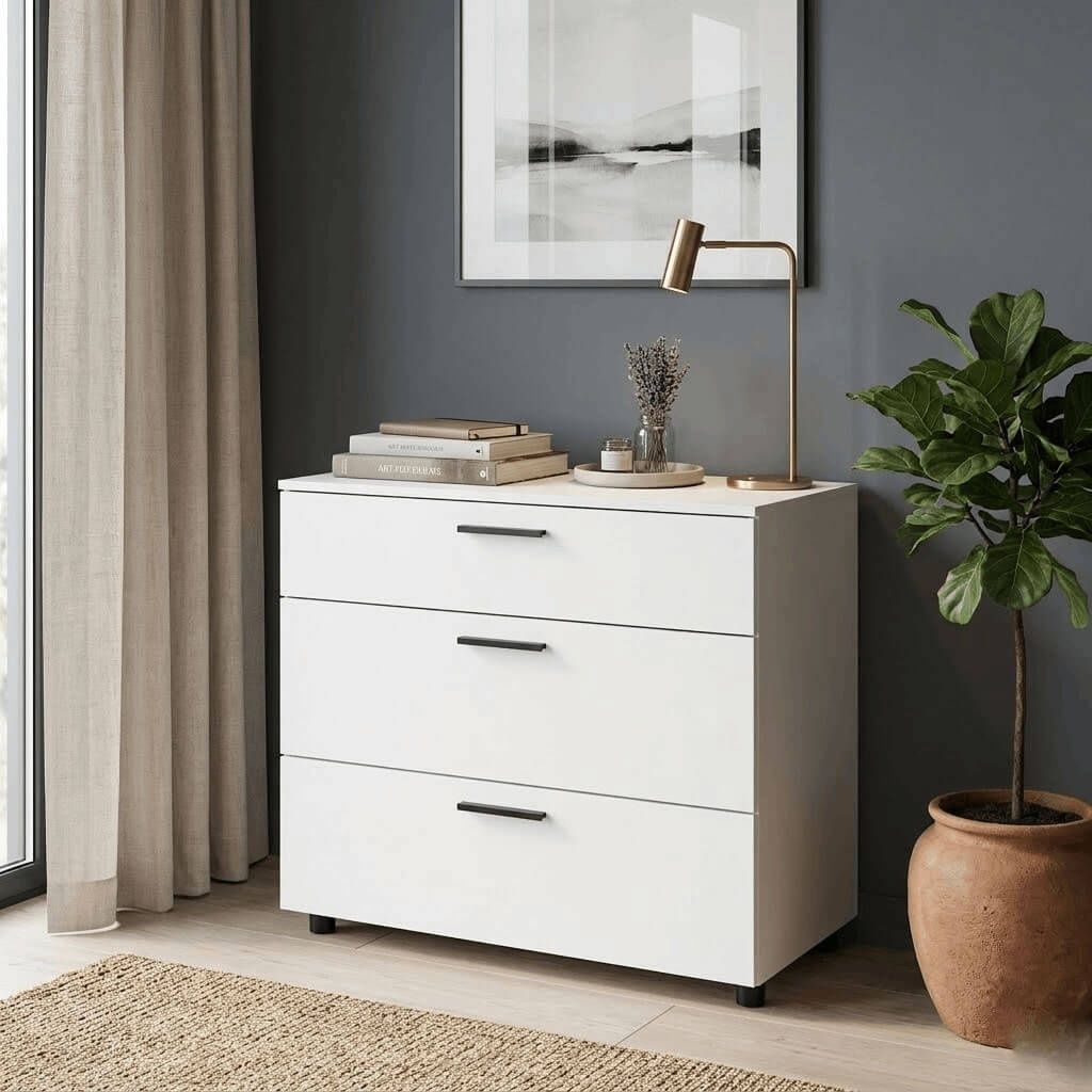 Комод Торн Doros (Дорос) 3Ш 90х51,6х80 см белый 41510157 фото мебель