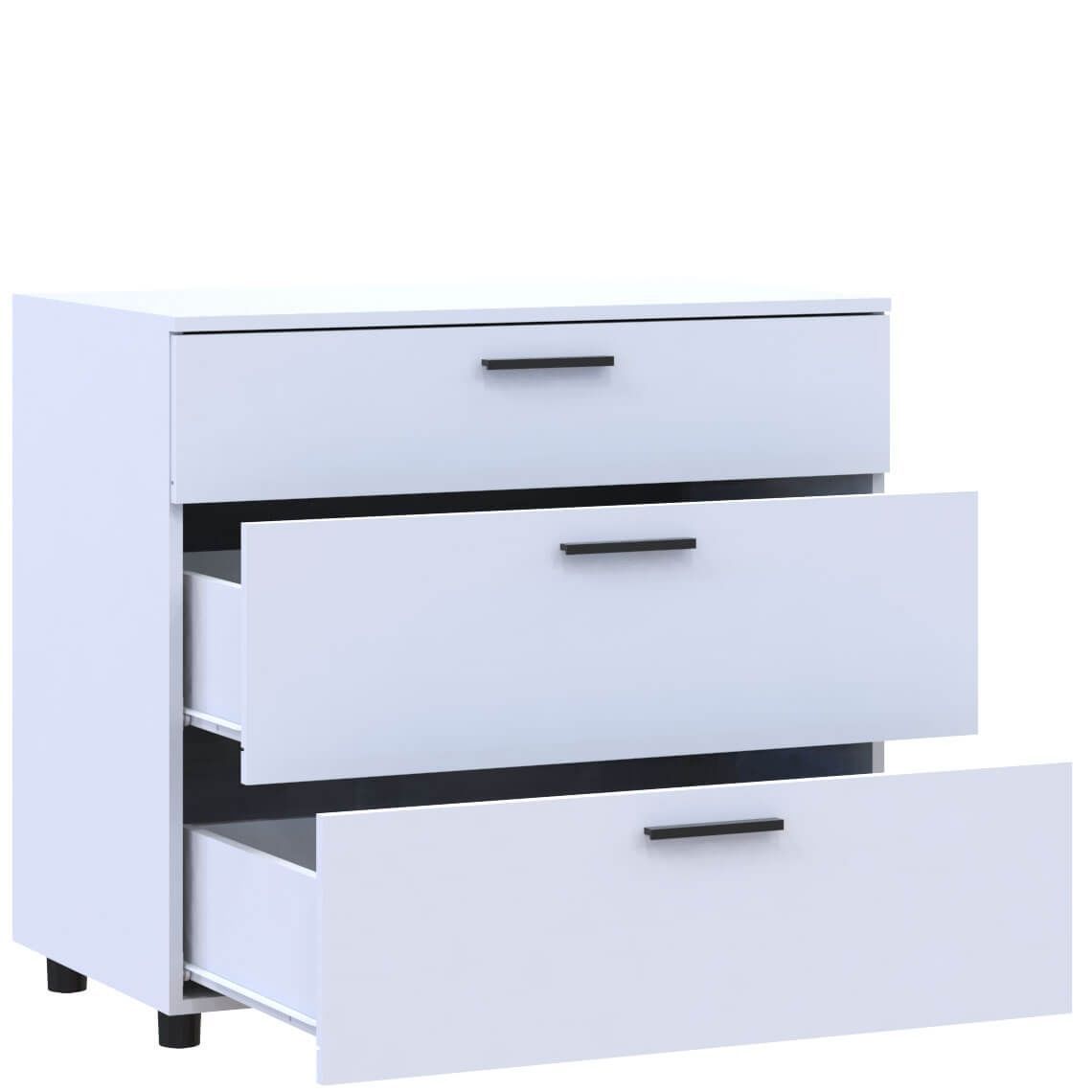 Комод Торн Doros (Дорос) 3Ш 90х51,6х80 см белый 41510157 фото мебель