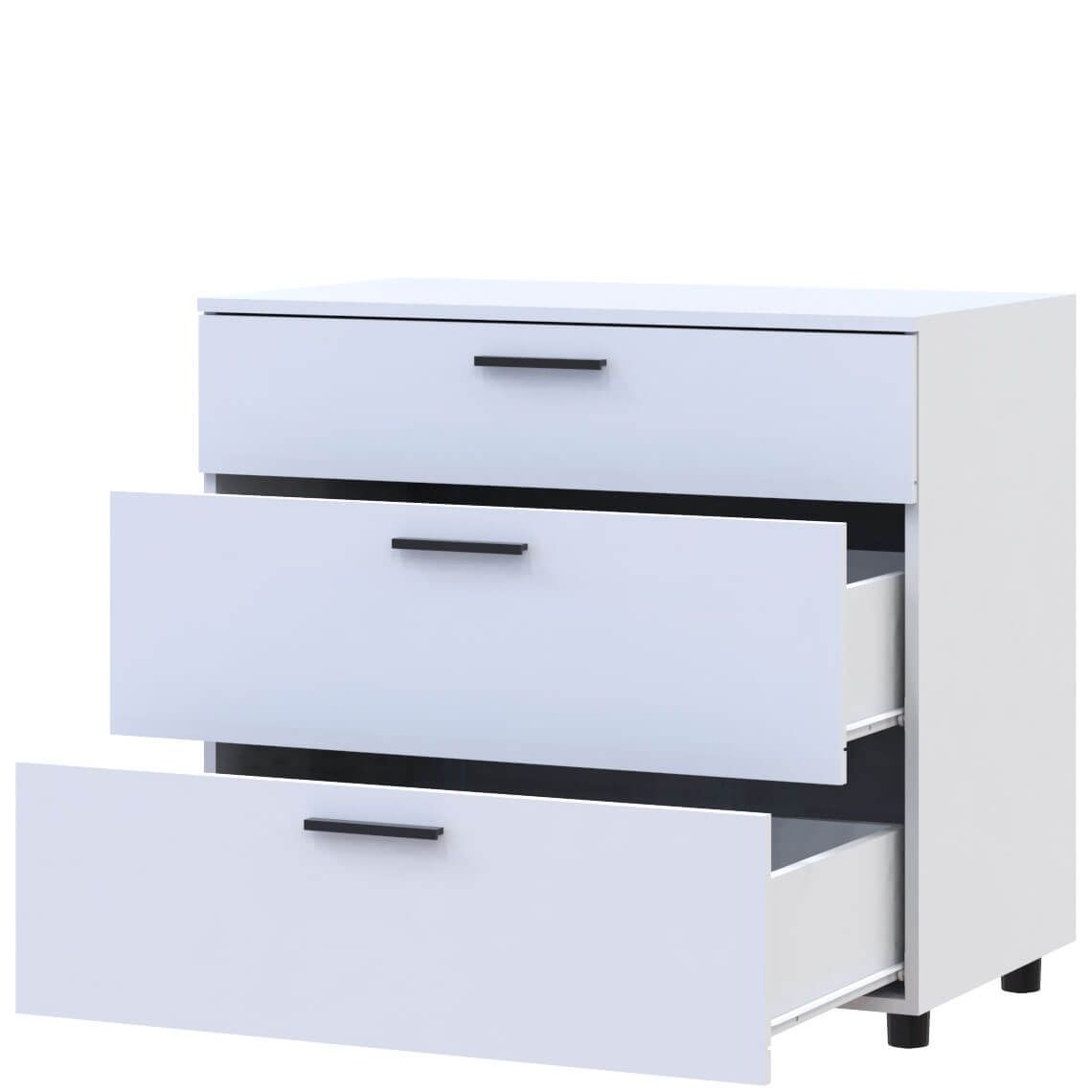 Комод Торн Doros (Дорос) 3Ш 90х51,6х80 см белый 41510157 фото мебель