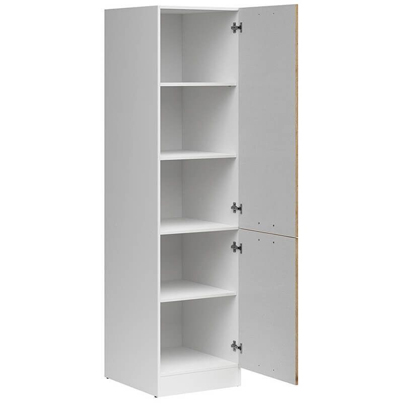 Шкаф кухонный D2D/50/195P JUNONA LINE BRW белый / дуб делано светлый K24-D2D/50/195_P-BI/DDJ фото мебель