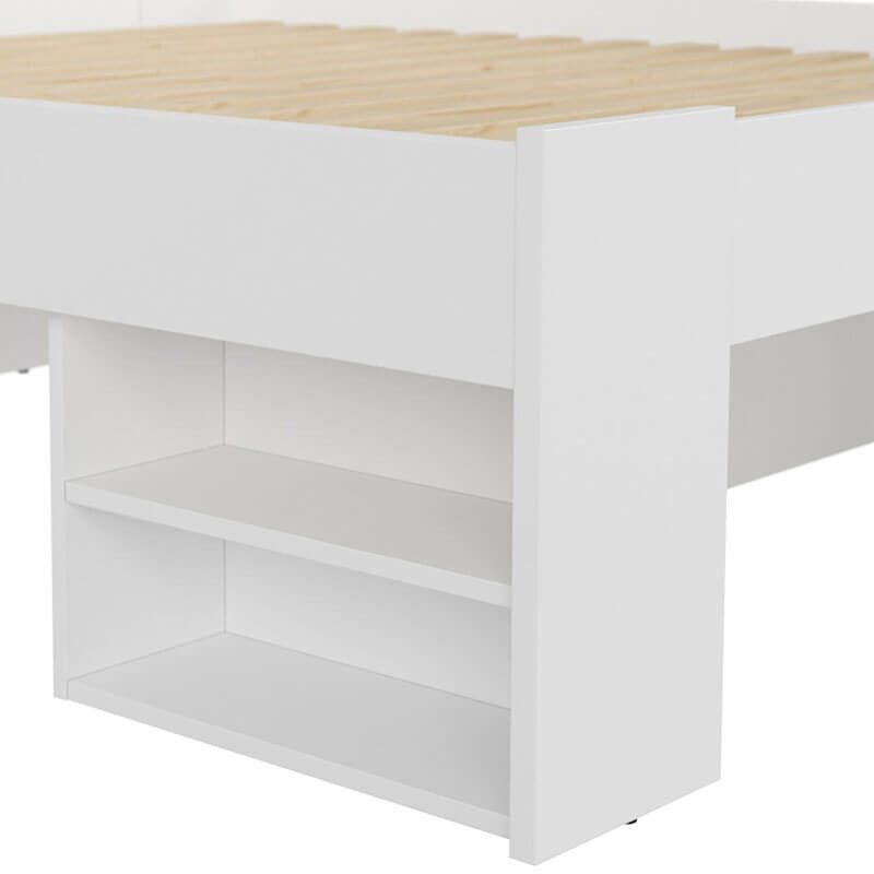 Ліжко LOZ3S (каркас) NEPO PLUS BRW білий S435-LOZ3S-BI фото меблі