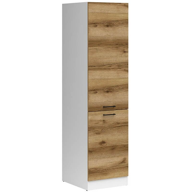 Шкаф кухонный D2D/50/195P JUNONA LINE BRW белый / дуб делано светлый K24-D2D/50/195_P-BI/DDJ фото мебель