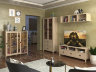 На фото комплект мебели для гостиной МАРОККО ВМВ дуб сан-марино