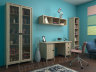 На фото комплект мебели для кабинета МАРОККО ВМВ дуб сан-марино