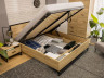 На фото ліжко з підйомним механізмом RAMLA LOZ/160/B BRW в інтер'єрі спальні