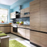 На фото кухонный навесной шкаф JUNONA LINE G1D/40/57LP BRW дуб сонома в интерьере кухни