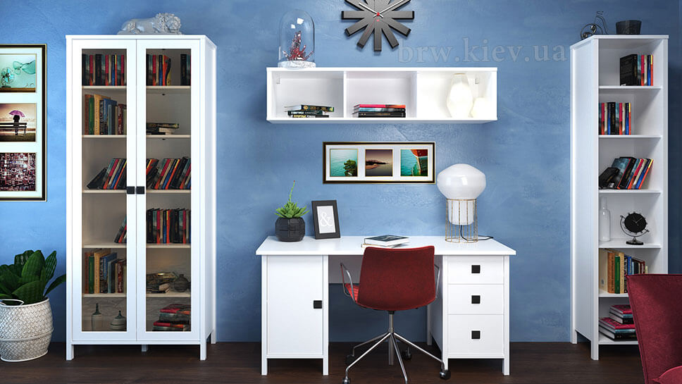 Мебель для кабинета МАРОККО ВМВ Холдинг белого цвета